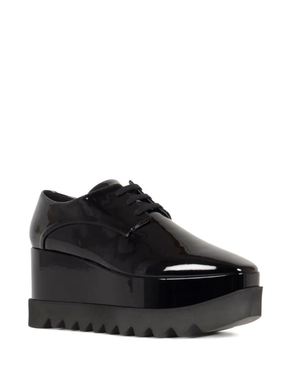 NWB Stella McCartney 80mm Elyse Shiny Patent Oxford Shoes Black Size 39.5